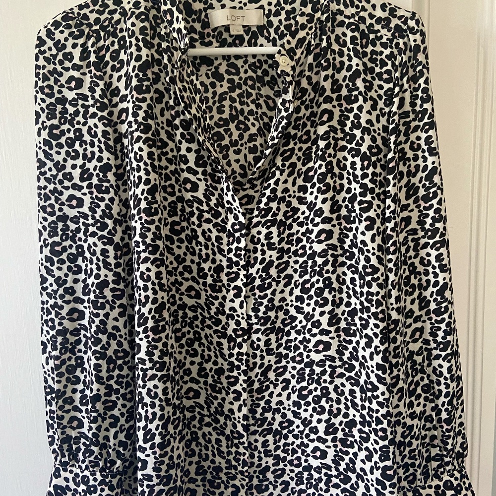 LOFT. Size S. Leopard print blouse